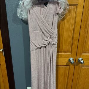 Elegant Sequin Evening Gown in Pink